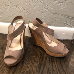 Audrey Brooke suede wedge